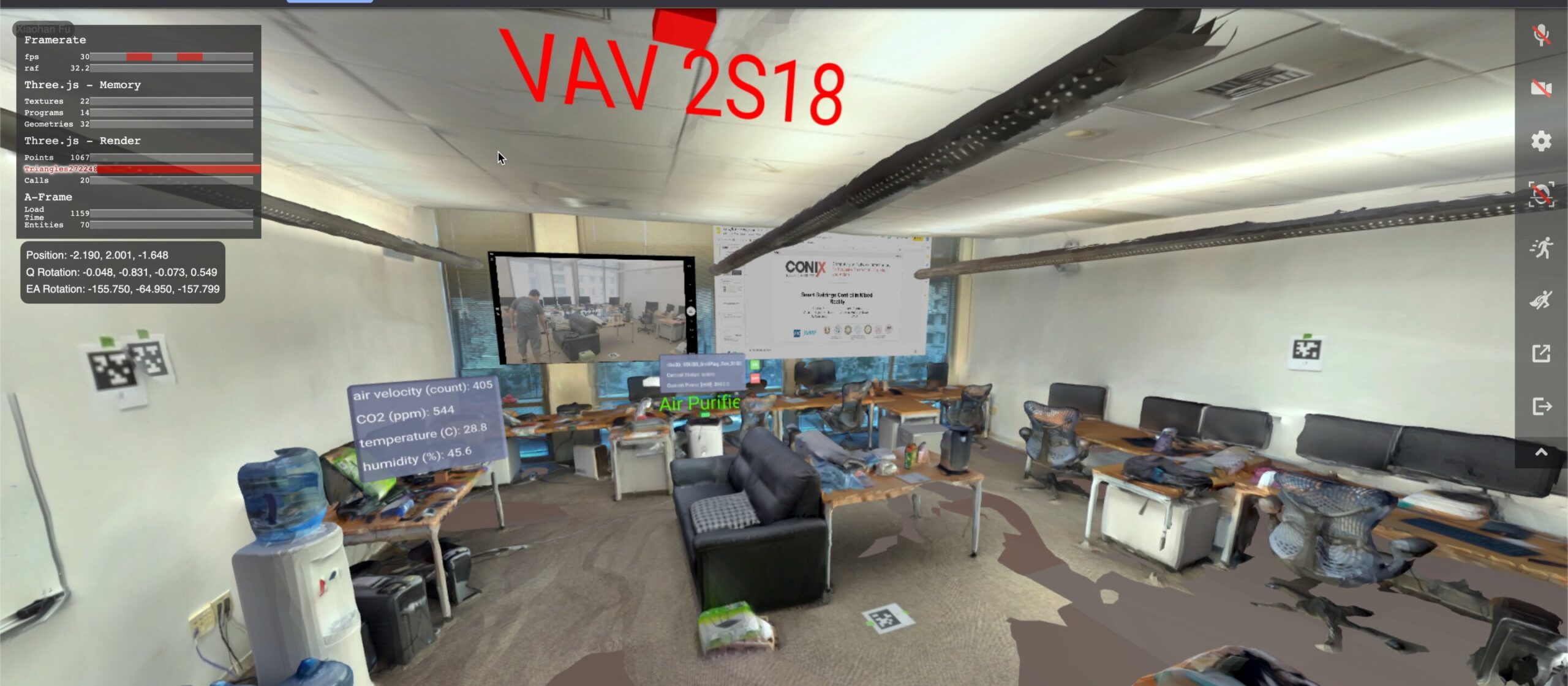 Bringing together real-world sensors and VR to improve building maintenance